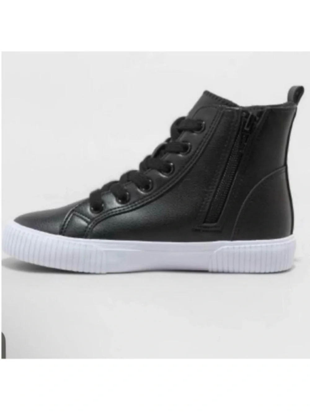 🆕- Cat & Jack Boys Black High Top Sneakers Size: 1. NWT